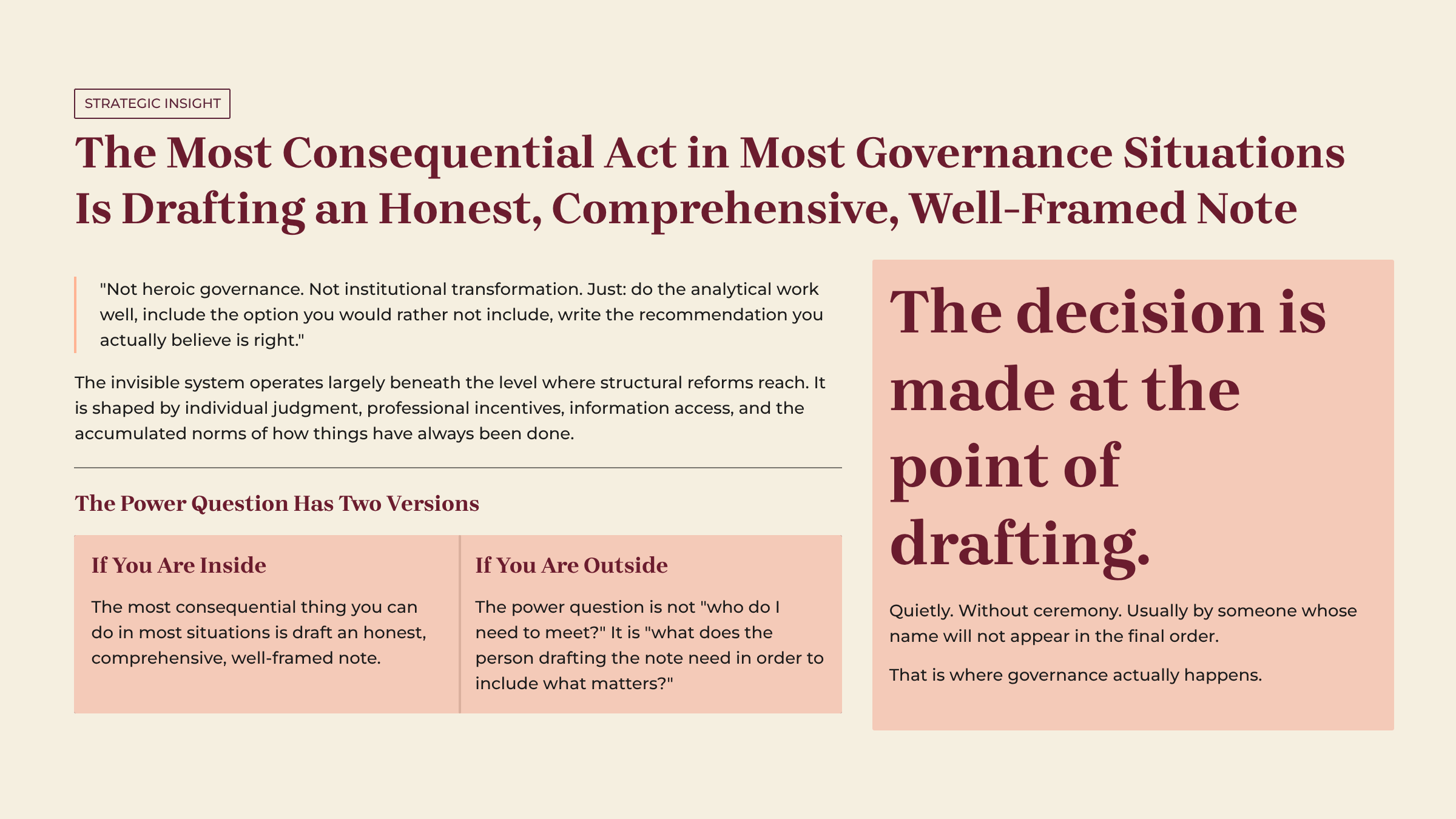 The Briefing Note is the Decision: How power actually flows inside Indian government — Slide 16