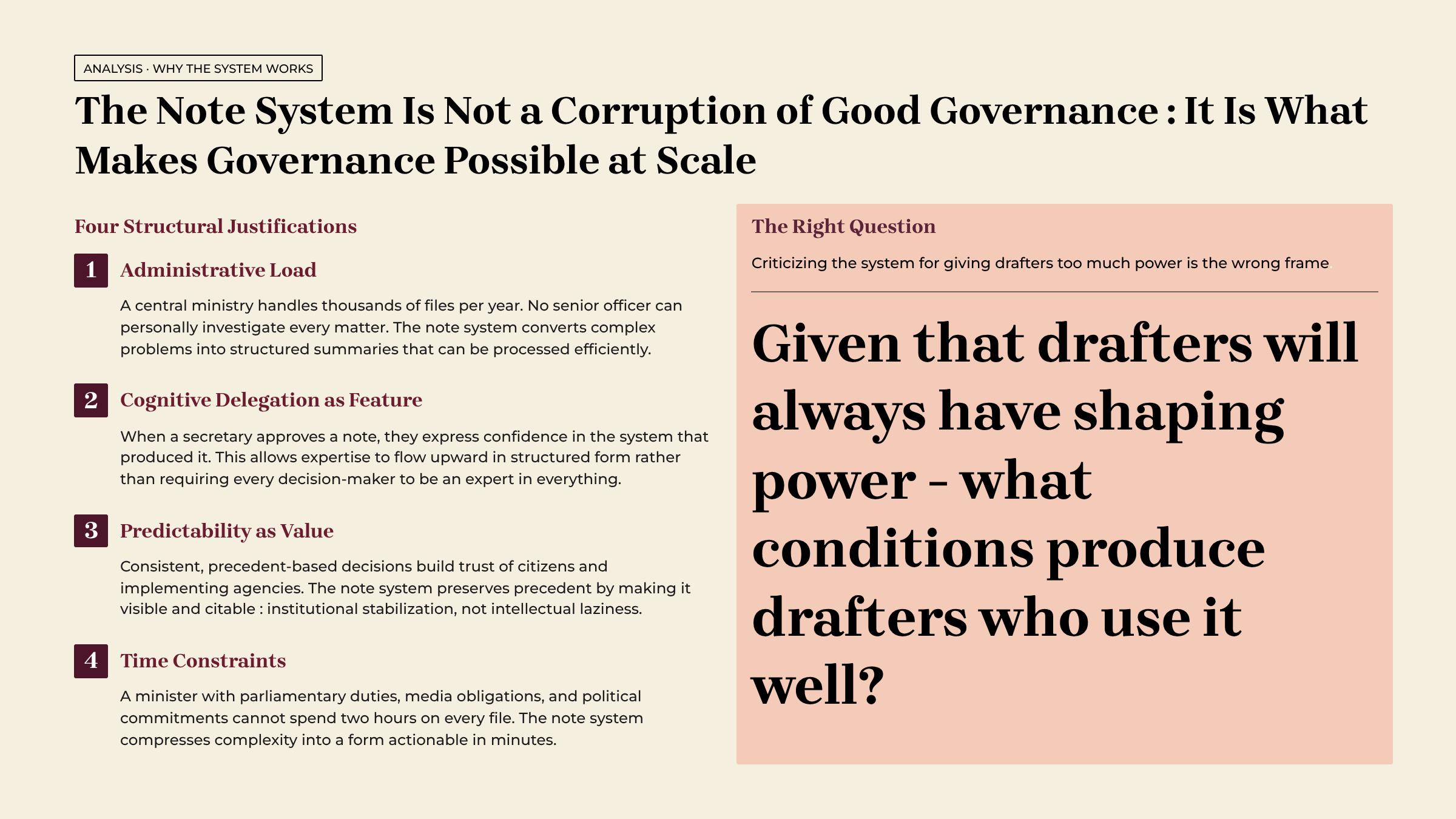 The Briefing Note is the Decision: How power actually flows inside Indian government — Slide 8
