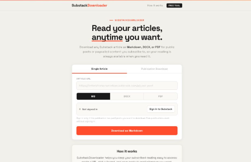 SubstackDownloader preview